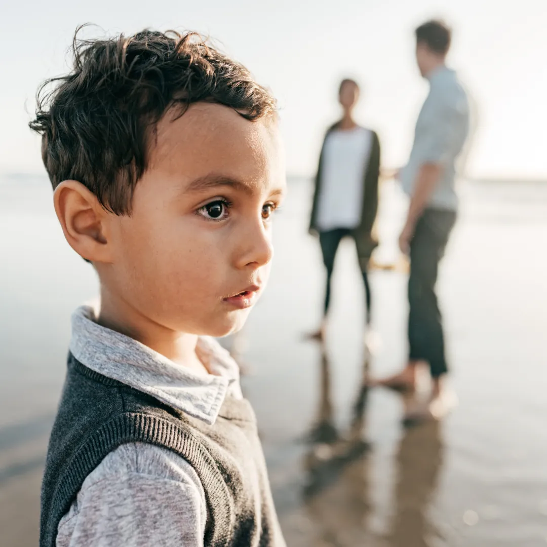 Child caught between separated parents
